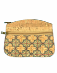 Angelco Accessories Petra cork purse in yellow/green print on white flatlay