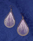 Angelco Accessories Teardrop straight weave earrings