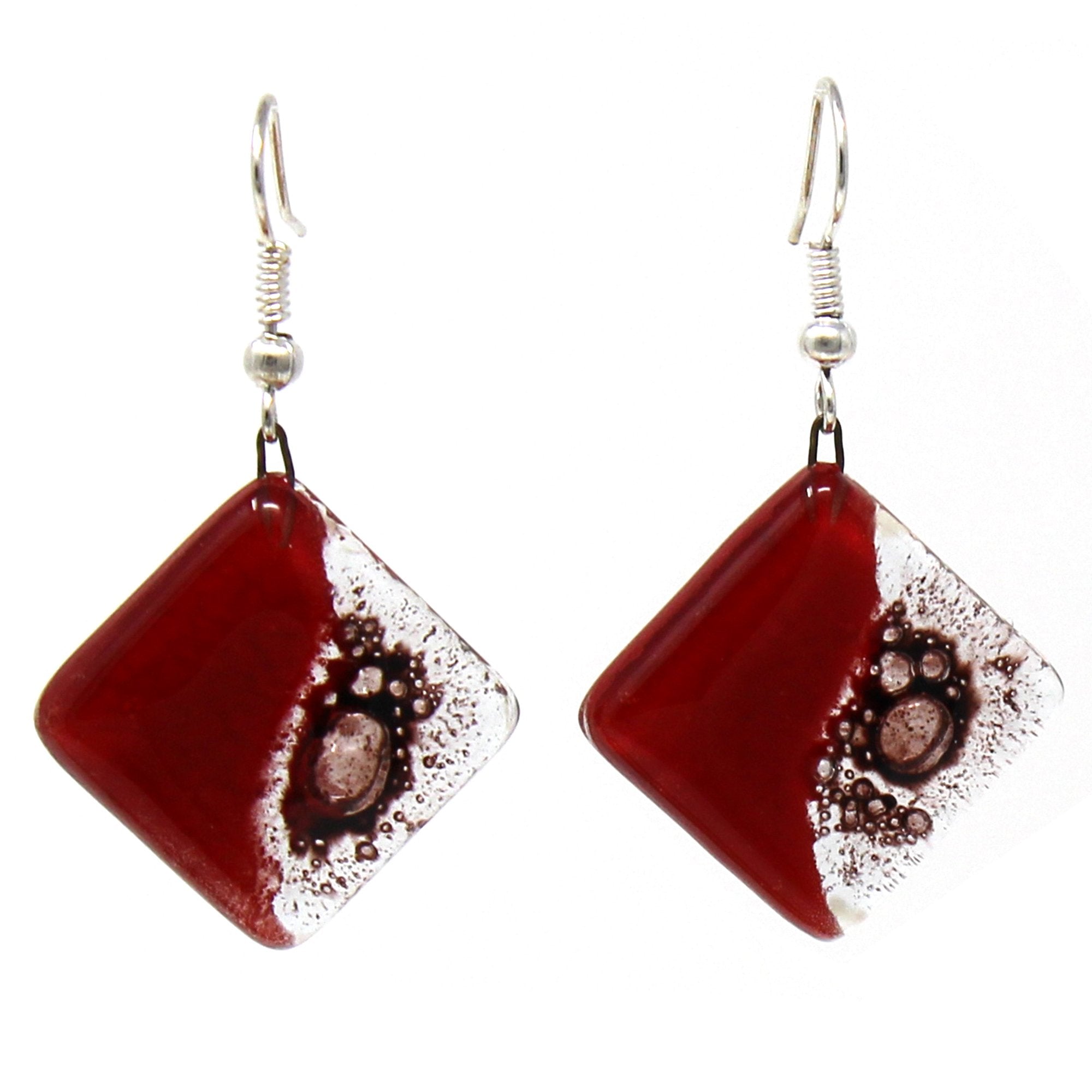 Angelco Accessories Chilean glass rhombus earrings