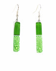 Angelco Accessories Chilean glass matchstick earrings - lime soda