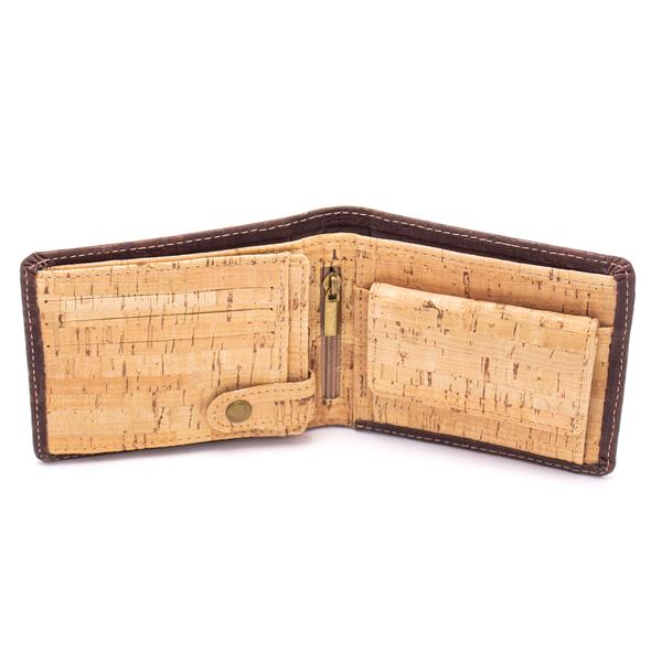 Angelco Accessories Cork men's style inner zipper wallet