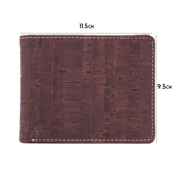 Angelco Accessories Cork men&#39;s style inner zipper wallet