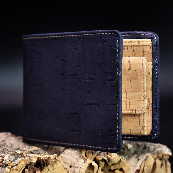 Angelco Accessories Cork men&#39;s style inner zipper wallet