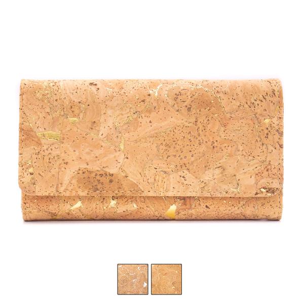 Angelco Accessories metallic cork foldover wallet