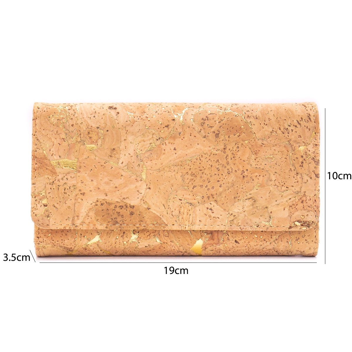 Angelco Accessories metallic cork foldover wallet