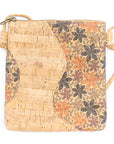 Angelco Accessories Wave panel cork crossbody bag - brown flower