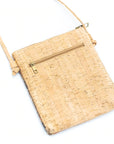 Angelco Accessories Wave panel cork crossbody bag - blue patchwork