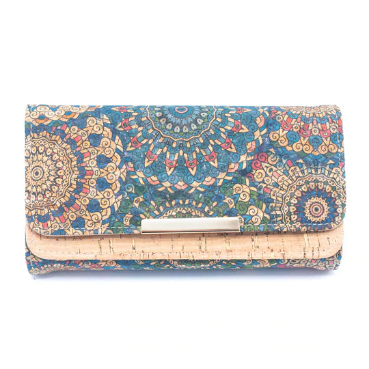 Angelco Accessories Double section cork wallet - blues