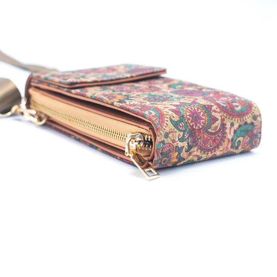 Angelco Accessories Phone wallet crossbody cork bag - mosaic