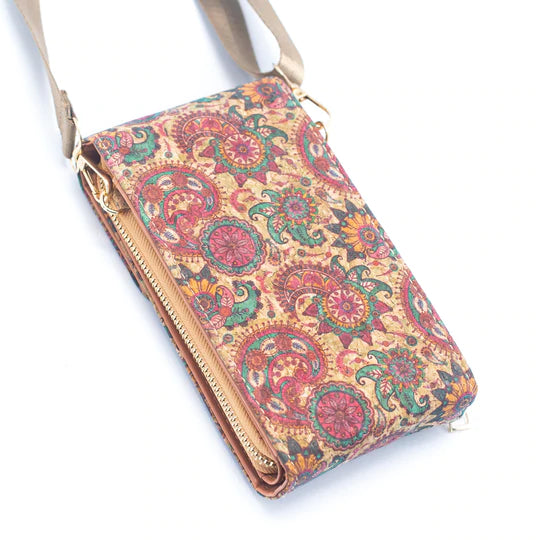 Angelco Accessories Phone wallet crossbody cork bag - mosaic