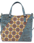 Angelco Accessories - Pattern panel cork handbag