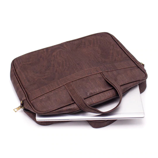 Angelco Accessories Cork laptop briefcase - dark brown