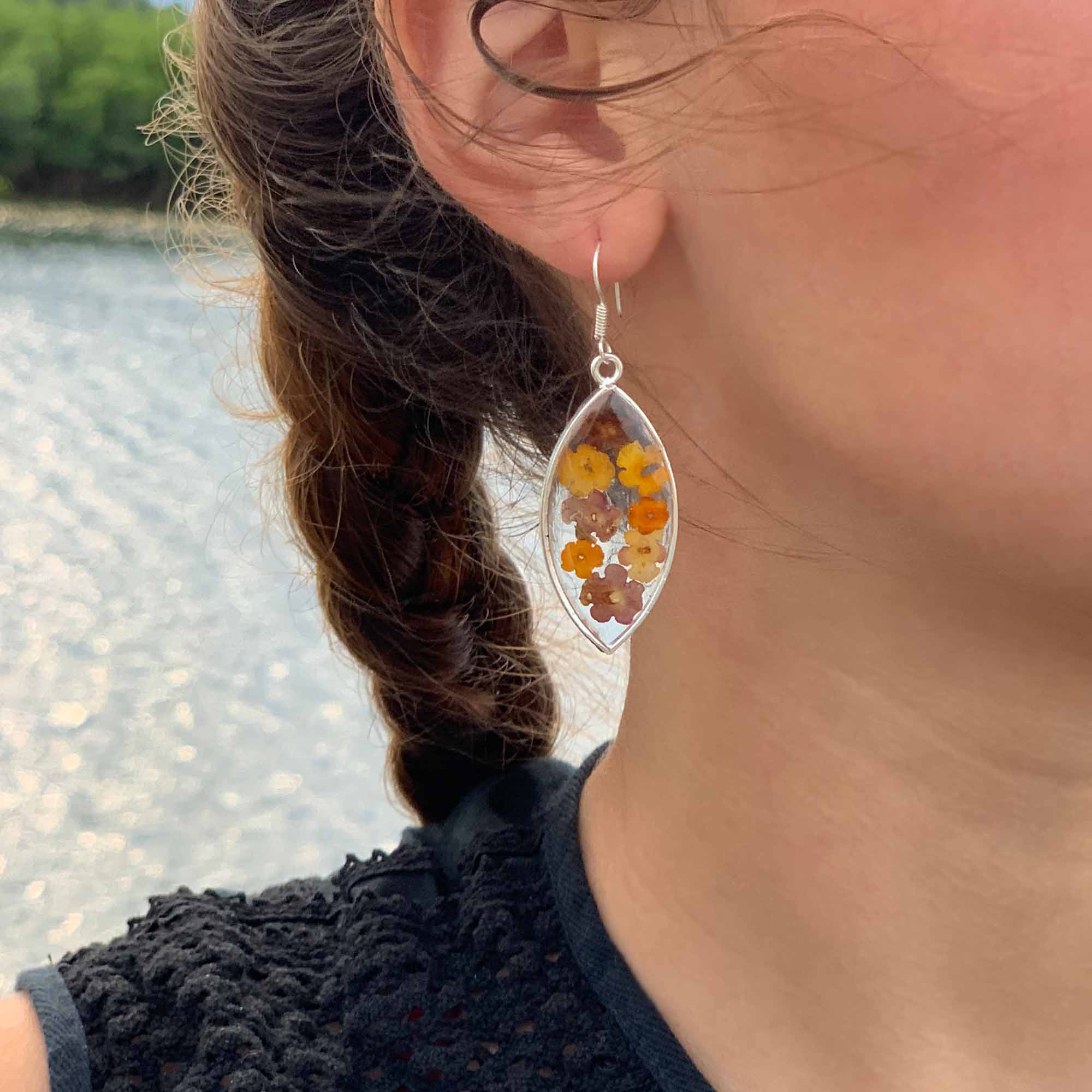 Angelco Accessories Pressed flower earrings