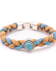  Edit alt text Angelco Accessories Braided turquoise cork bracelet