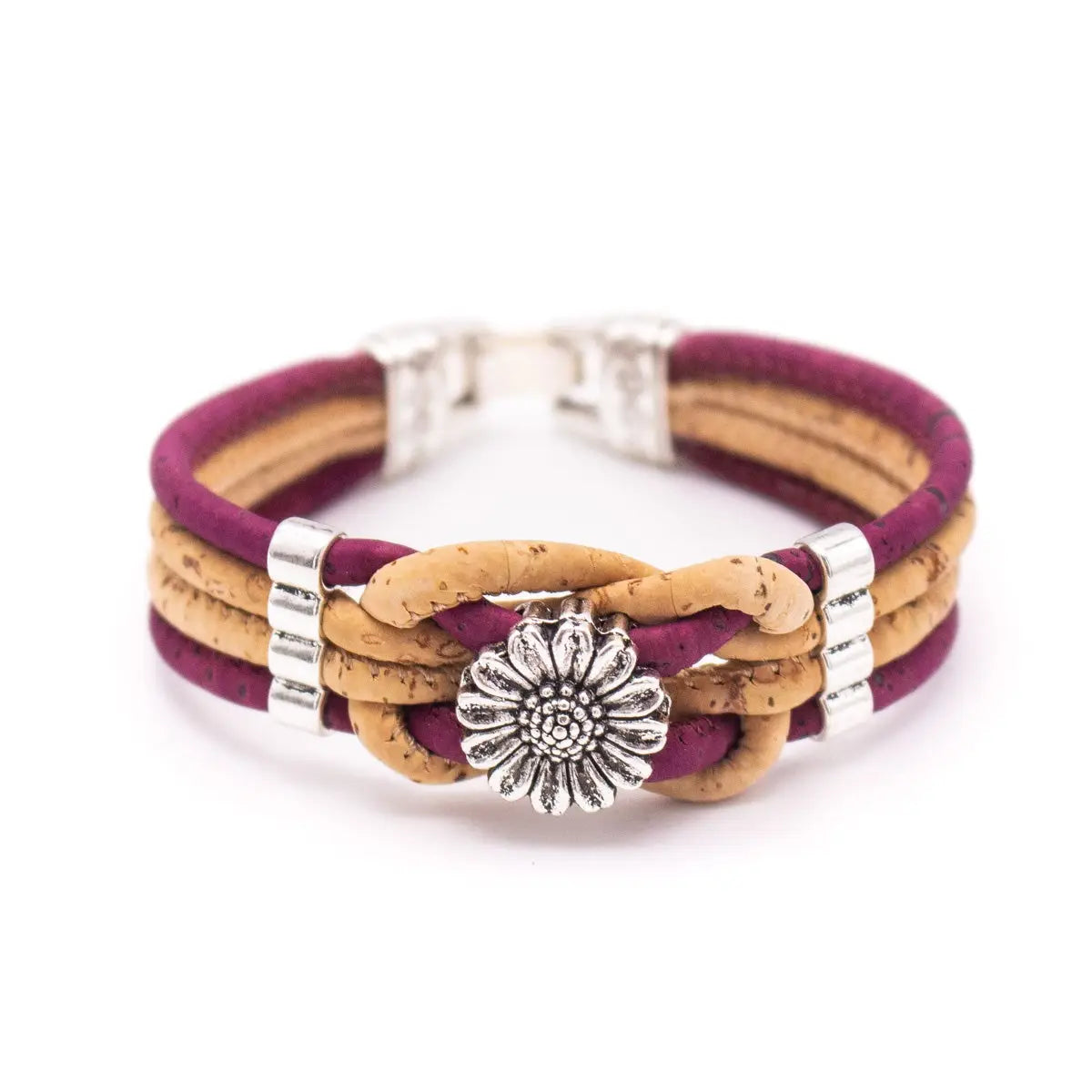 Angelco Accessories Flower braid cork bracelet