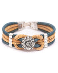 Angelco Accessories Flower braid cork bracelet