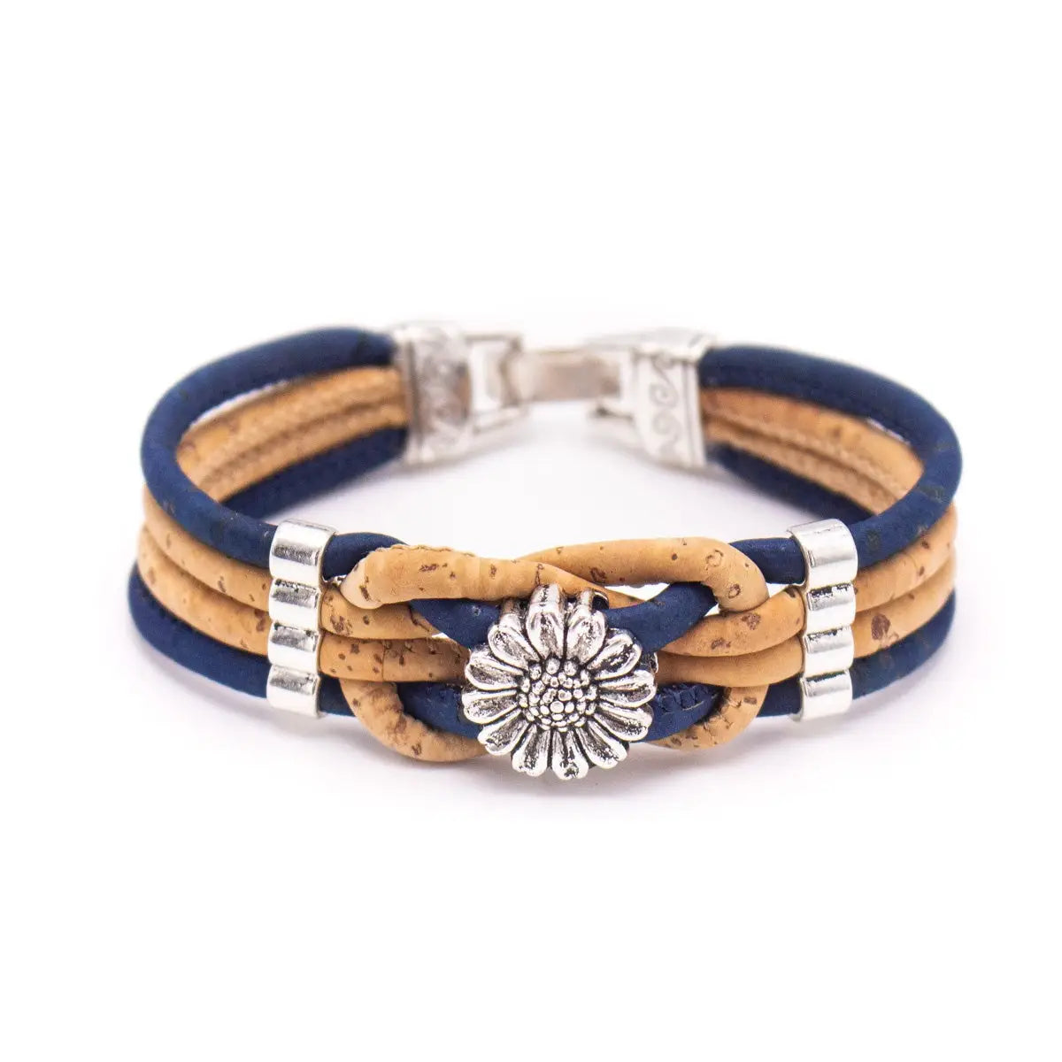 Angelco Accessories Flower braid cork bracelet