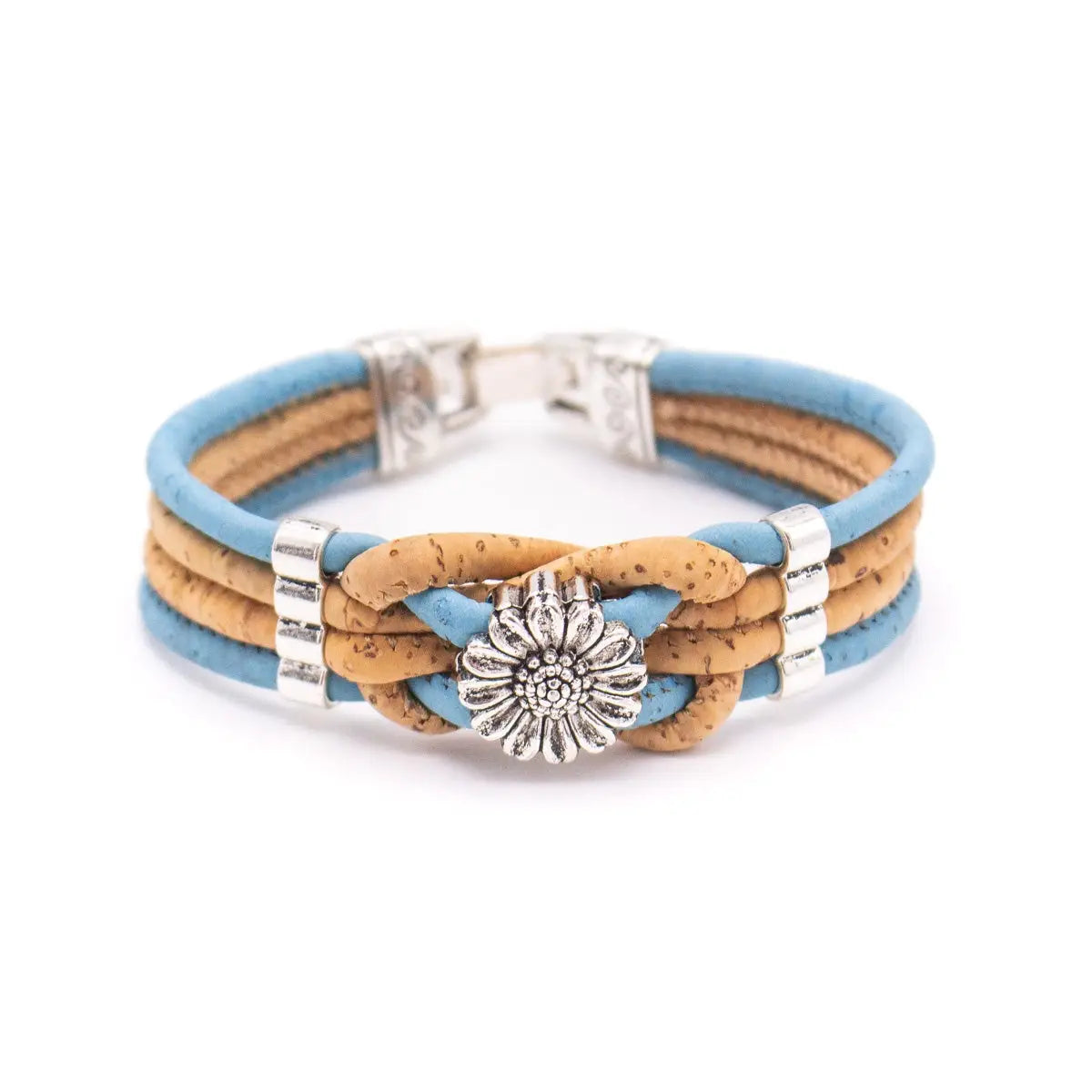 Angelco Accessories Flower braid cork bracelet