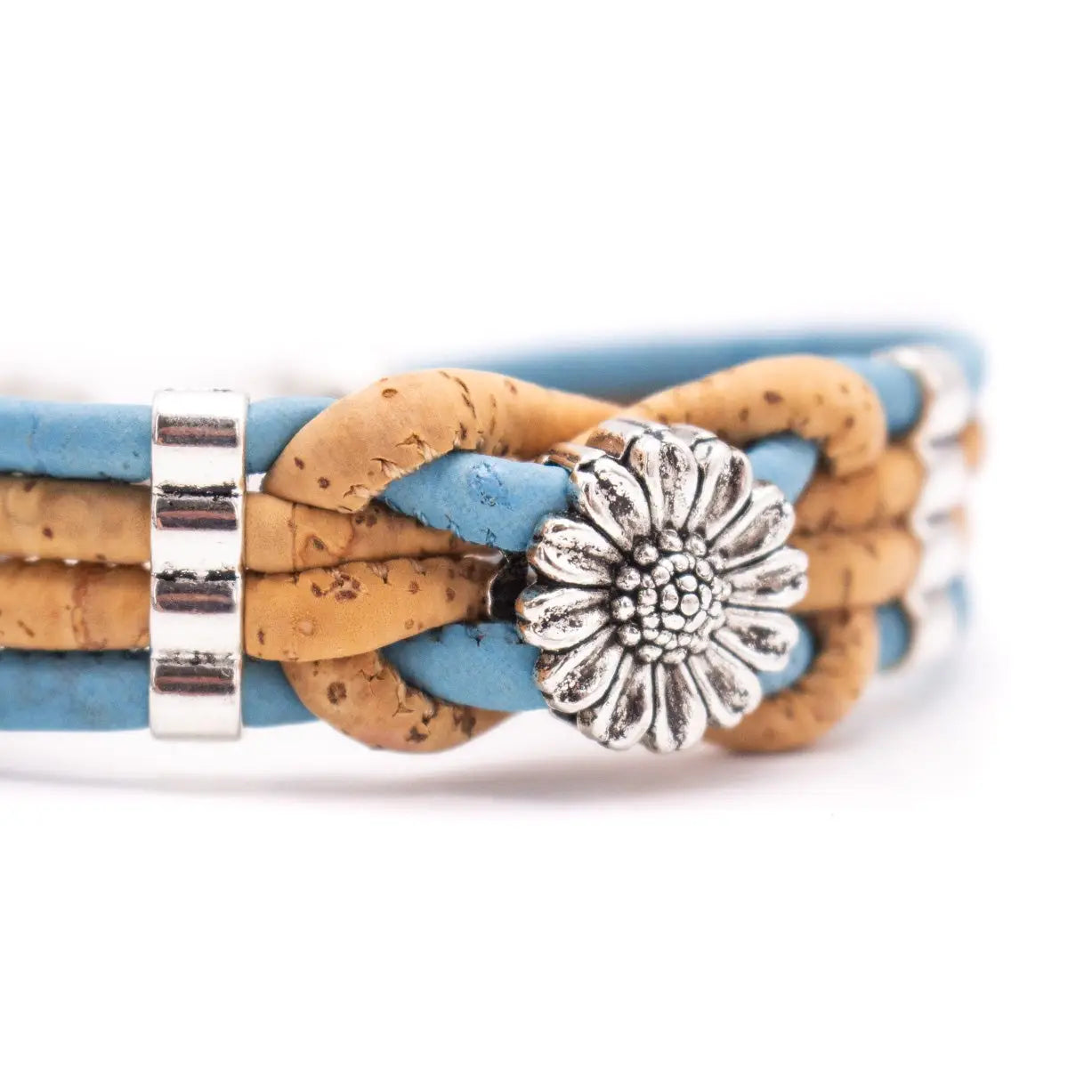 Angelco Accessories Flower braid cork bracelet