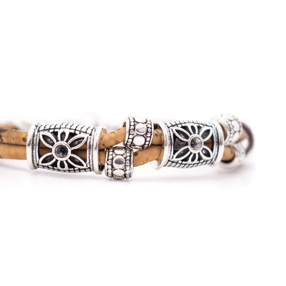 Angelco Accessories Beaded narrow cork bracelet