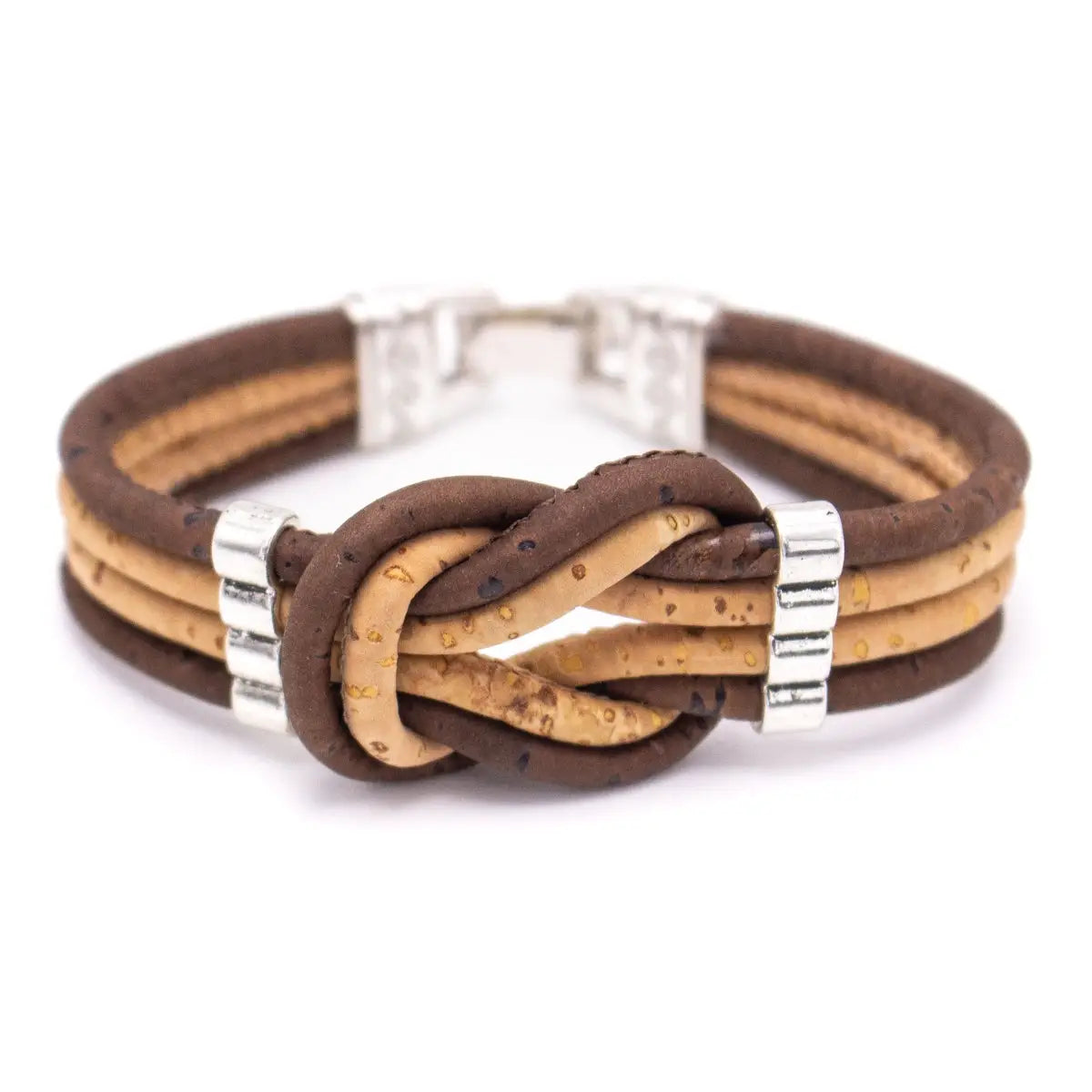 Angelco Accessories Cork 4 strand knot bracelet