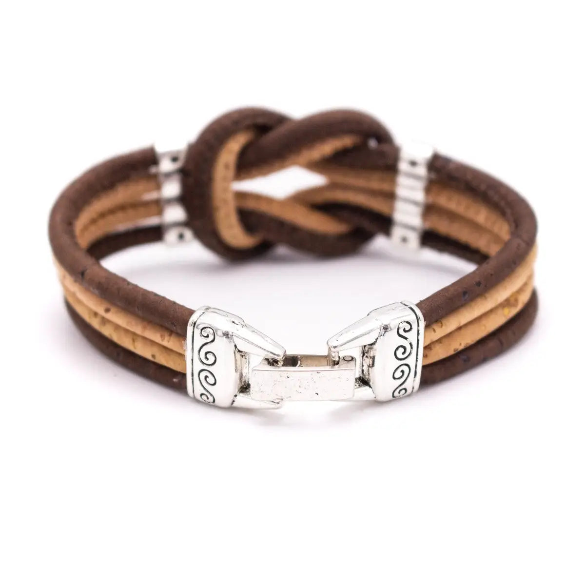 Angelco Accessories Cork 4 strand knot bracelet