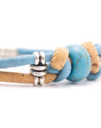 Angelco Accessories Turquoise knot bead cork bracelet