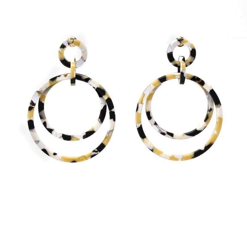 Angelco Accessories Tortoiseshell hoop earrings
