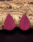 Angelco Accessories Teardrop red cork drop earrings