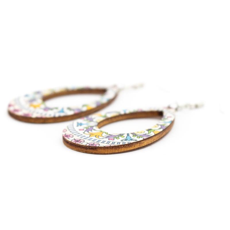 Angelco Accessories Wooden Raindrop Cutout Earring