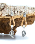 Angelco Accessories Filigree leaf cork drop earrings