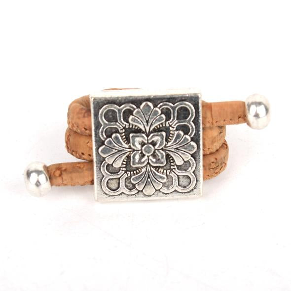 Angelco Accessories square medallion cork ring