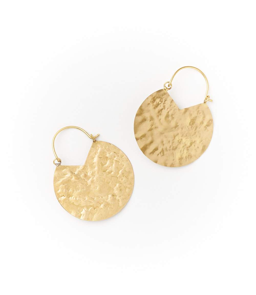 Angelco Accessories Gold wafer earrings