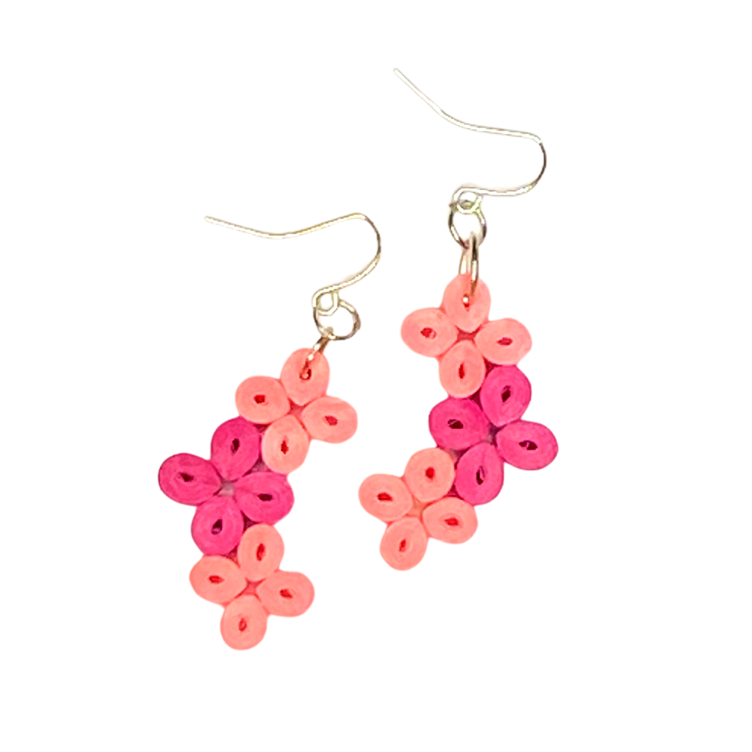 Angelco Accessories Paper flower chain earrings