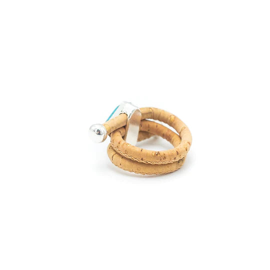 Angelco Accessories Turquesa rhombus cork ring
