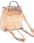 Angelco Accessories rivet trim small cork backpack - rear view