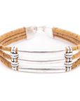 Angelco Accessories Triple strand silver and cork set