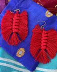 Macrame feather earrings - 4 colours available